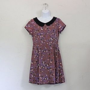 Audrey 3+1 Purple and Black Bird Dress